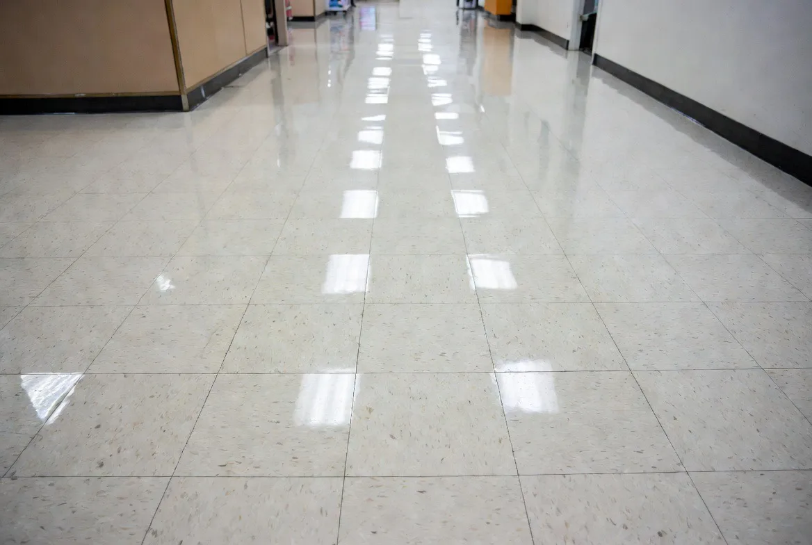 VCT tile in a retail space