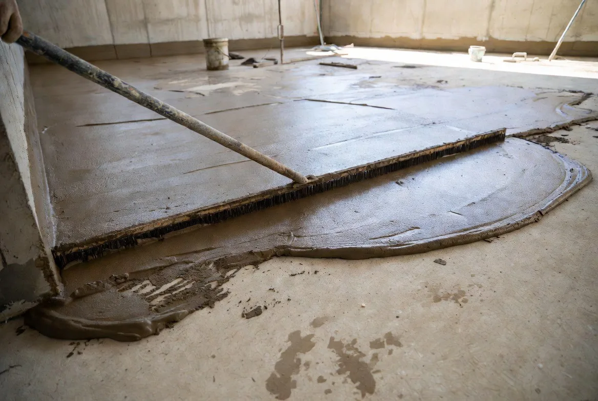 Self-leveling subfloor prep