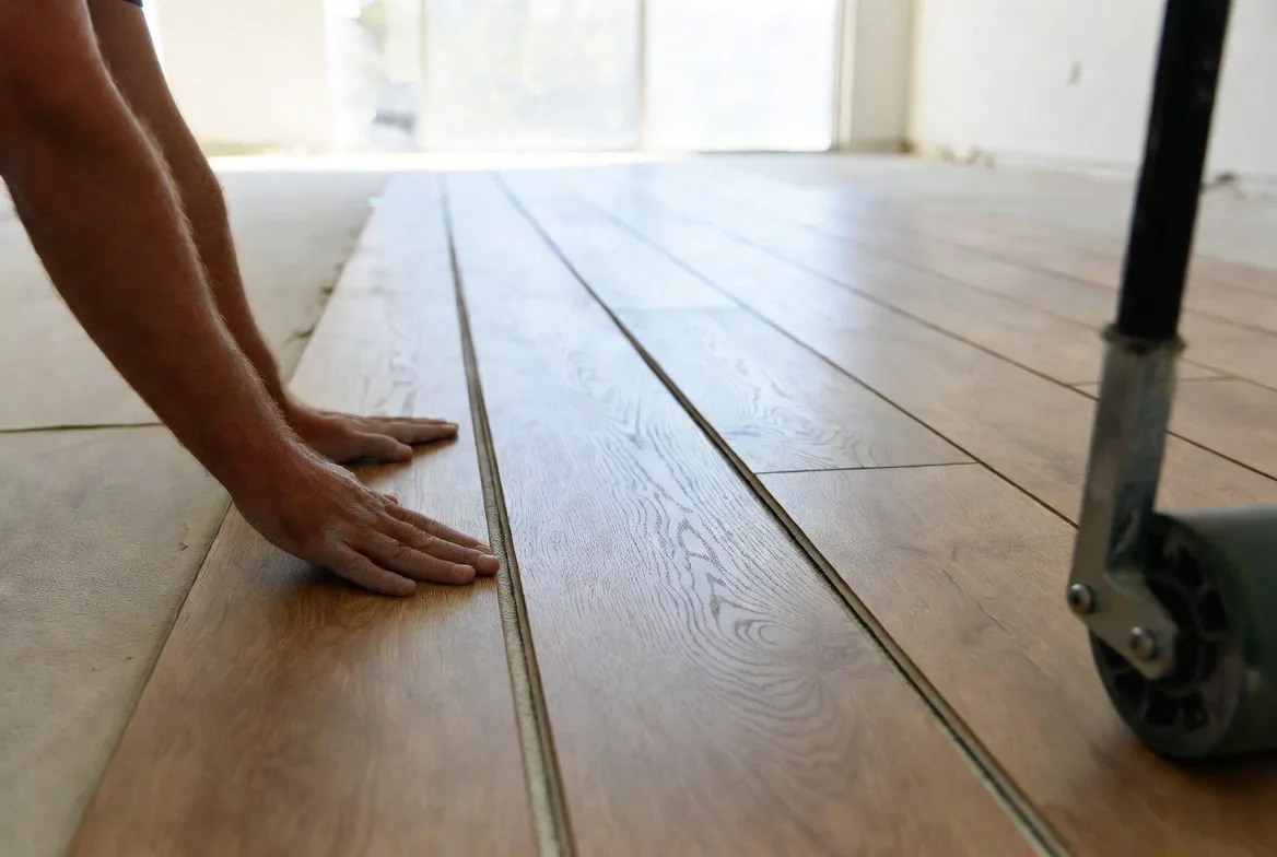 Glue-down luxury vinyl plank